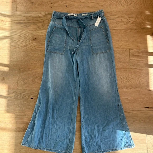 Anthropologie Light Blue Flare Jeans - Picture 6 of 13